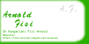 arnold fisi business card